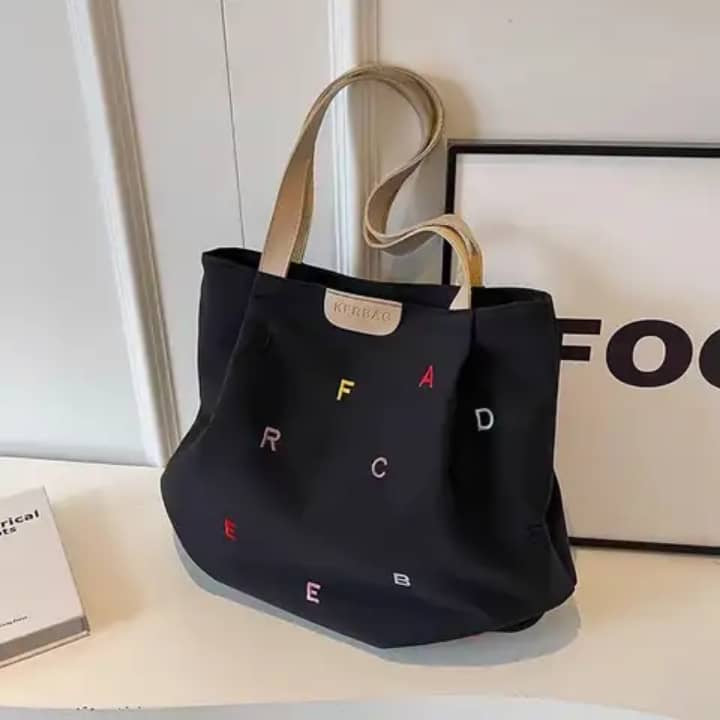 Tote Bag Écru – Alphabet Coloré